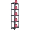 Förvaringshyllor 5 st svart 125 kg plast vidaXL 60 x 30 x 180 cm – miniatyr 8