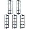 Förvaringshyllor 5 st svart 125 kg plast vidaXL 60 x 30 x 180 cm – miniatyr 1