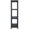 Förvaringshyllor 5 st svart plast vidaXL 60 x 30 x 138 cm – miniatyr 4
