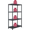 Förvaringshyllor 5 st svart plast vidaXL 60 x 30 x 138 cm – miniatyr 8