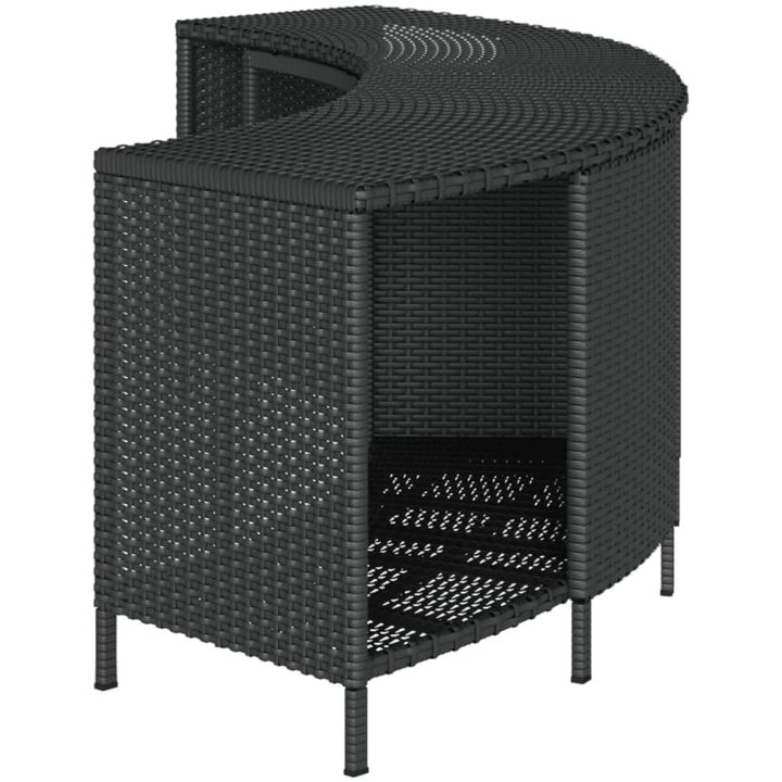 Förvaringshyllor för spa 2 st svart konstrotting vidaXL – bild 5