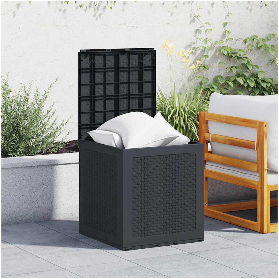 Förvaringslåda för trädgård antracit 55x53x57 cm PP vidaXL 55 x 52.5 x 57 cm – bild 4