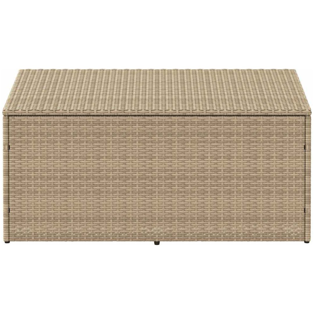 Förvaringslåda för trädgård beige konstrotting vidaXL 110 x 50 x 58 cm – bild 3