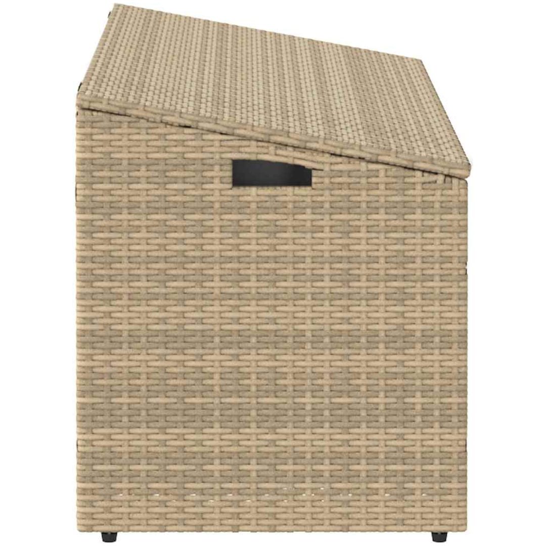 Förvaringslåda för trädgård beige konstrotting vidaXL 110 x 50 x 58 cm – bild 5