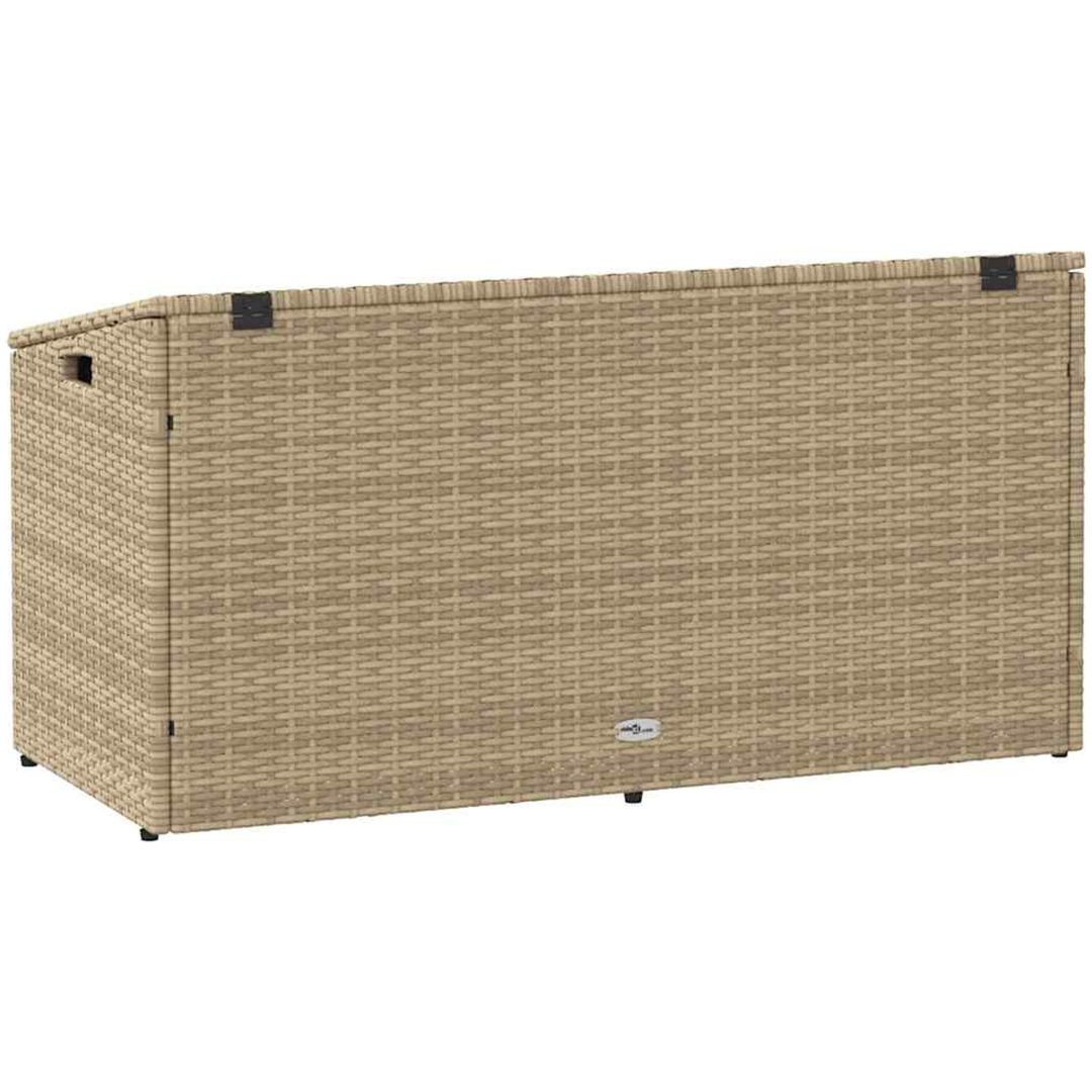 Förvaringslåda för trädgård beige konstrotting vidaXL 110 x 50 x 58 cm – bild 6