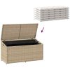 Förvaringslåda för trädgård beige konstrotting vidaXL 110 x 50 x 58 cm – miniatyr 7