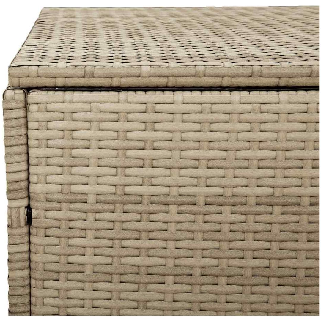 Förvaringslåda för trädgård beige konstrotting vidaXL 110 x 50 x 58 cm – bild 8
