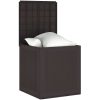 Förvaringslåda för trädgård brun 55x53x57 cm PP vidaXL 55 x 52.5 x 57 cm – miniatyr 3