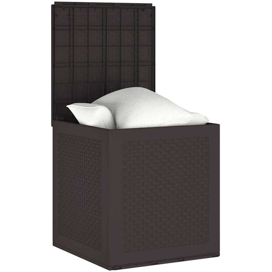 Förvaringslåda för trädgård brun 55x53x57 cm PP vidaXL 55 x 52.5 x 57 cm – bild 3