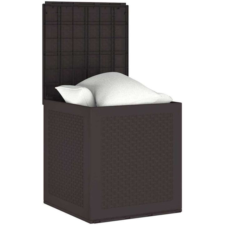 Förvaringslåda för trädgård brun 55x53x57 cm PP vidaXL 55 x 52.5 x 57 cm – bild 3