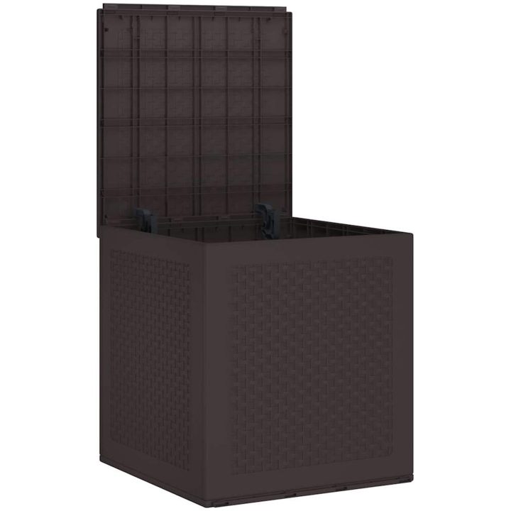 Förvaringslåda för trädgård brun 55x53x57 cm PP vidaXL 55 x 52.5 x 57 cm – bild 5