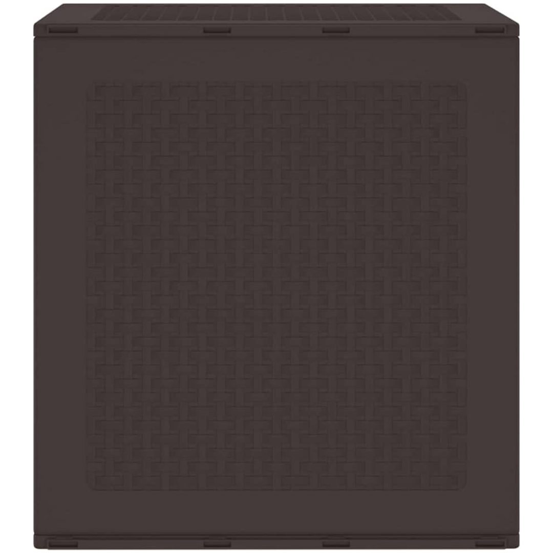 Förvaringslåda för trädgård brun 55x53x57 cm PP vidaXL 55 x 52.5 x 57 cm – bild 6