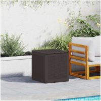 Förvaringslåda för trädgård brun 55x53x57 cm PP vidaXL