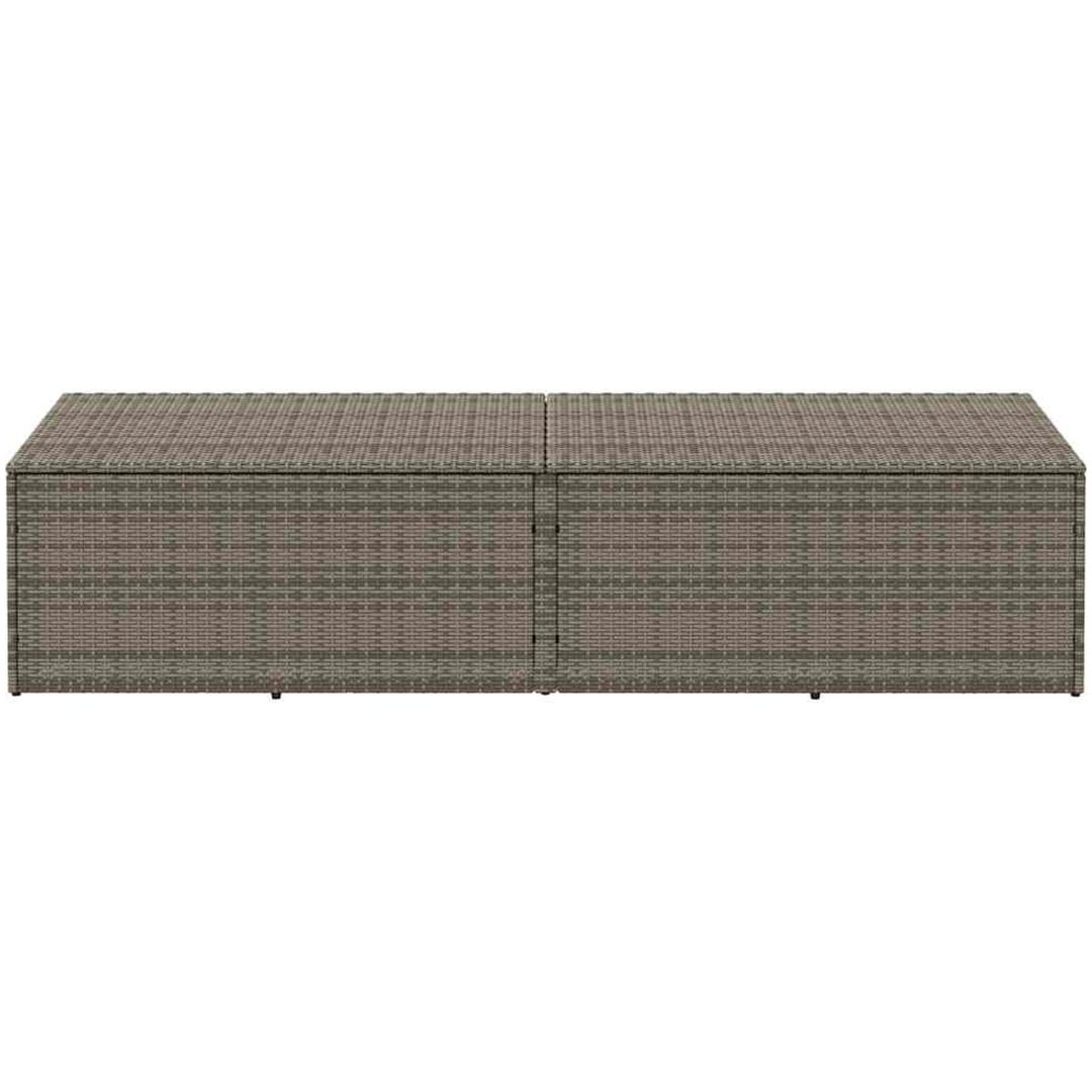 Förvaringslåda för trädgård grå konstrotting vidaXL 220 x 50 x 58 cm – bild 3