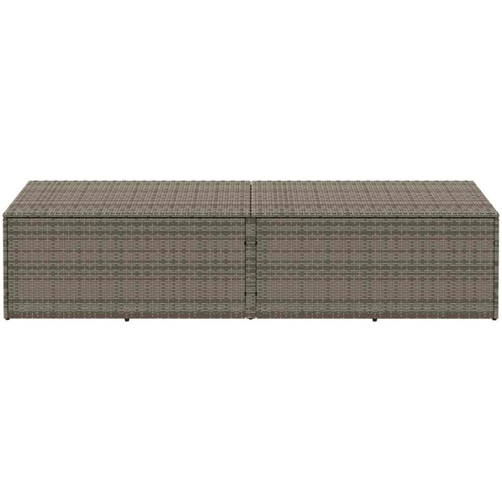 Förvaringslåda för trädgård grå konstrotting vidaXL 220 x 50 x 58 cm – bild 3