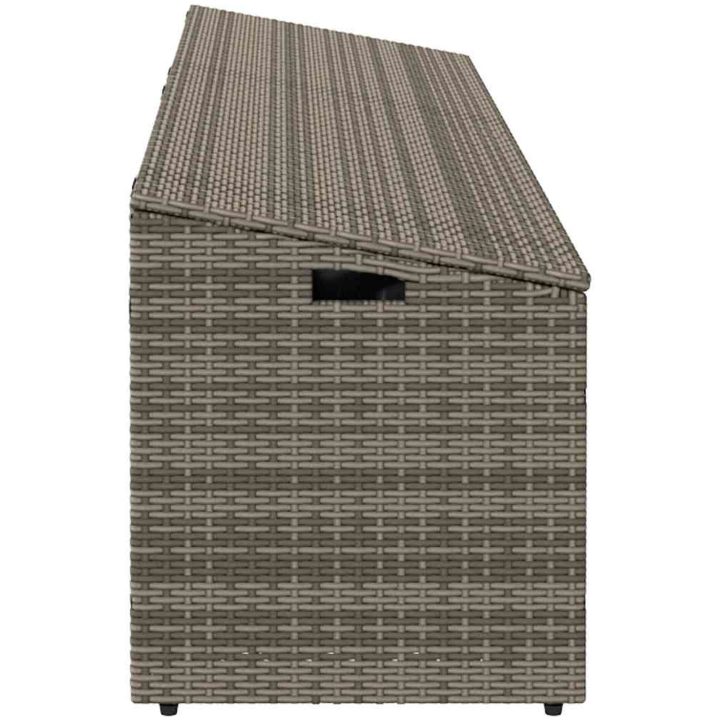 Förvaringslåda för trädgård grå konstrotting vidaXL 220 x 50 x 58 cm – bild 5