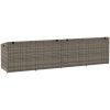 Förvaringslåda för trädgård grå konstrotting vidaXL 220 x 50 x 58 cm – miniatyr 6
