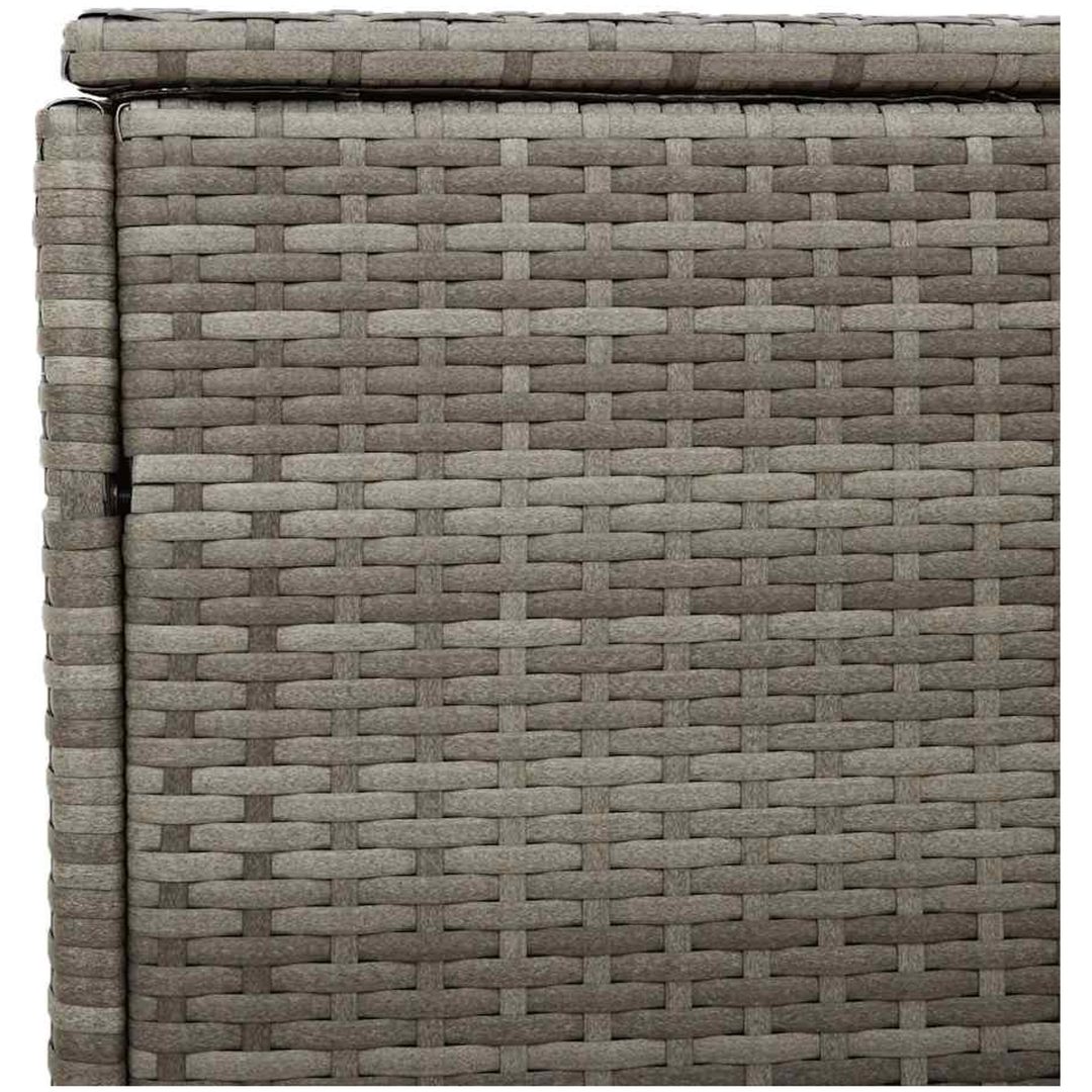 Förvaringslåda för trädgård grå konstrotting vidaXL 220 x 50 x 58 cm – bild 8
