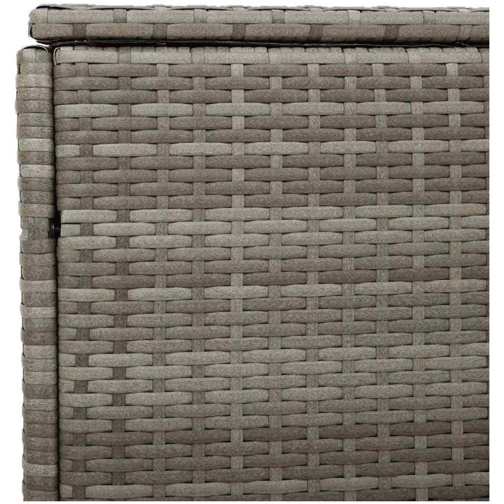 Förvaringslåda för trädgård grå konstrotting vidaXL 220 x 50 x 58 cm – bild 8