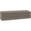 Förvaringslåda för trädgård grå konstrotting vidaXL 220 x 50 x 58 cm – miniatyr 1