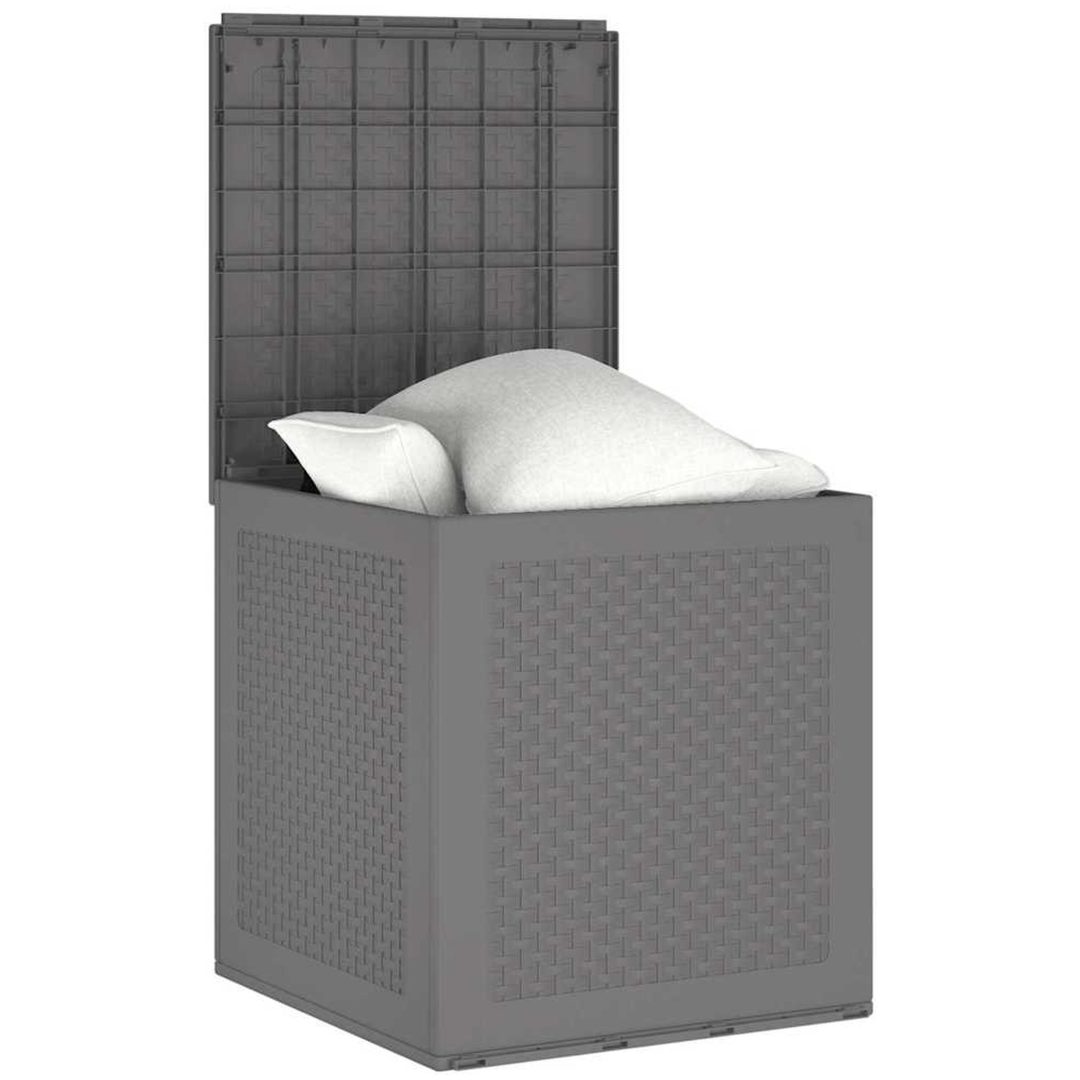 Förvaringslåda för trädgård ljusgrå 55x53x57 cm PP vidaXL 55 x 52.5 x 57 cm – bild 3