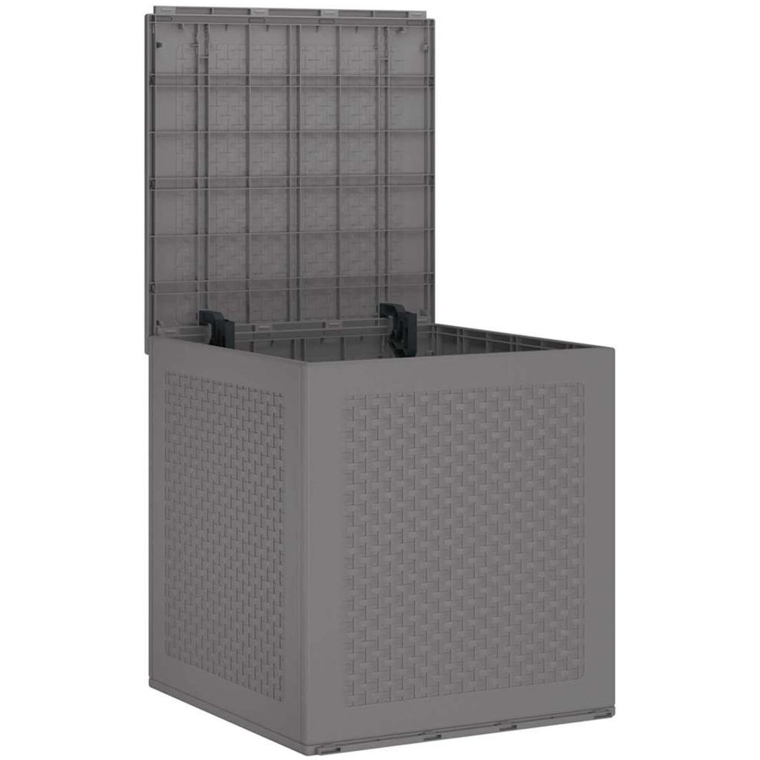 Förvaringslåda för trädgård ljusgrå 55x53x57 cm PP vidaXL 55 x 52.5 x 57 cm – bild 5