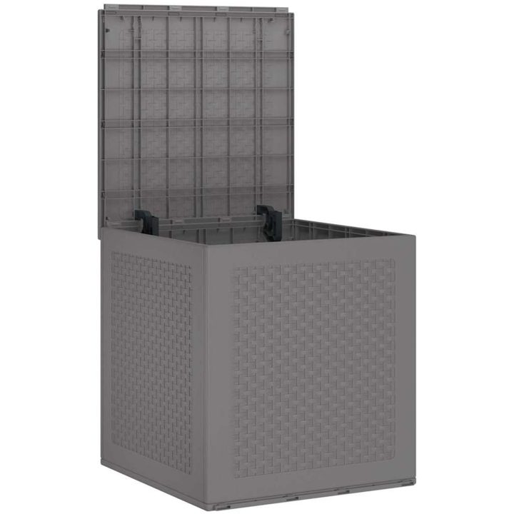 Förvaringslåda för trädgård ljusgrå 55x53x57 cm PP vidaXL 55 x 52.5 x 57 cm – bild 5