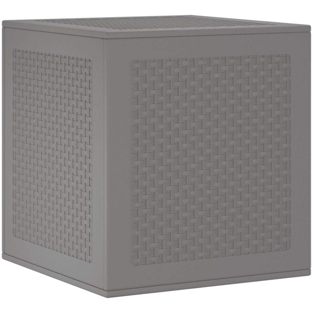 Förvaringslåda för trädgård ljusgrå 55x53x57 cm PP vidaXL 55 x 52.5 x 57 cm – bild 8