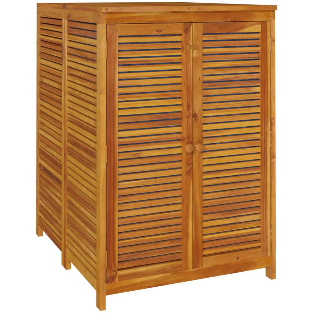 Förvaringslåda för trädgård massivt akaciaträ vidaXL 70 x 87 x 104 cm – bild 2