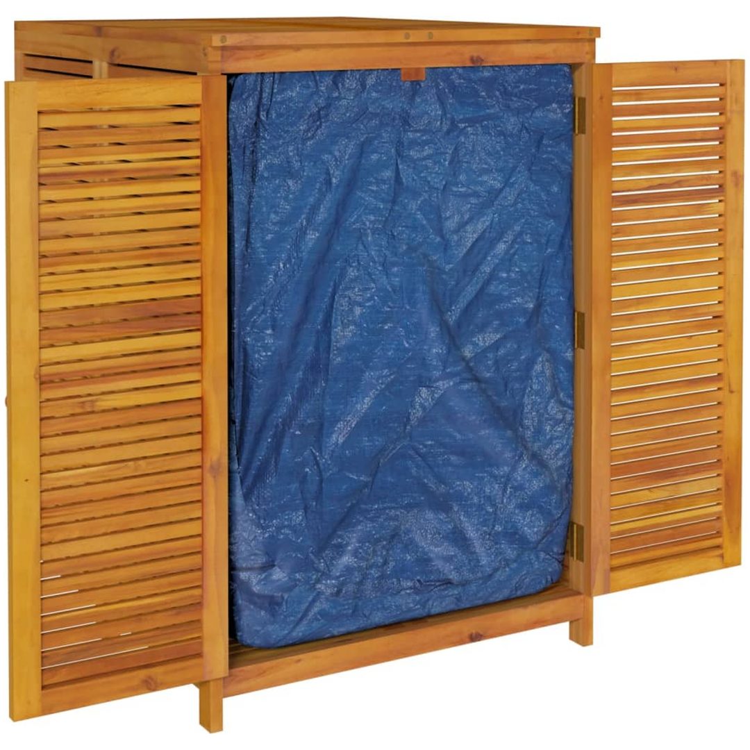 Förvaringslåda för trädgård massivt akaciaträ vidaXL 70 x 87 x 104 cm – bild 3