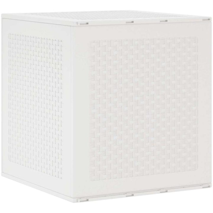 Förvaringslåda för trädgård vit 55x53x57 cm PP vidaXL 55 x 52.5 x 57 cm – bild 2
