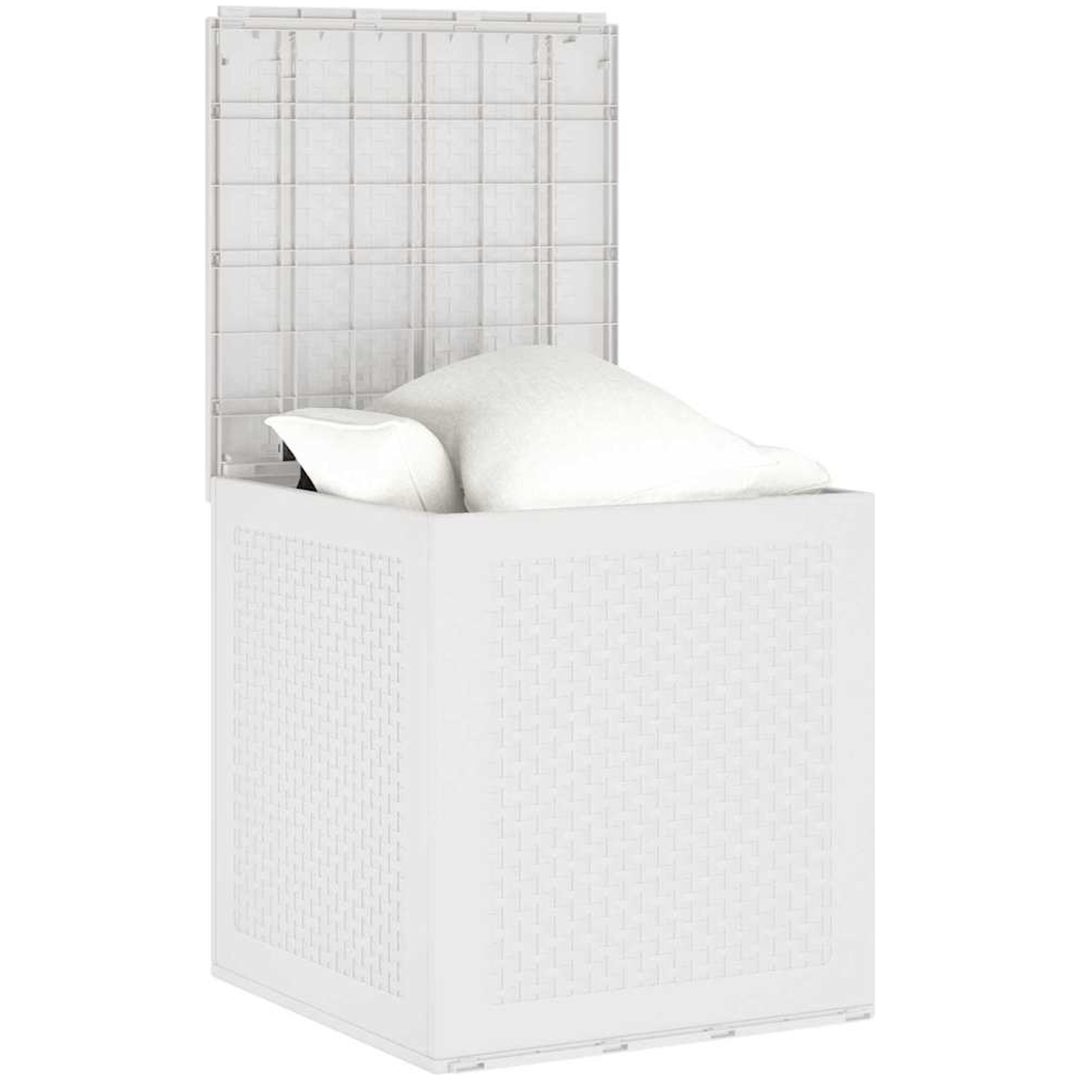 Förvaringslåda för trädgård vit 55x53x57 cm PP vidaXL 55 x 52.5 x 57 cm – bild 3