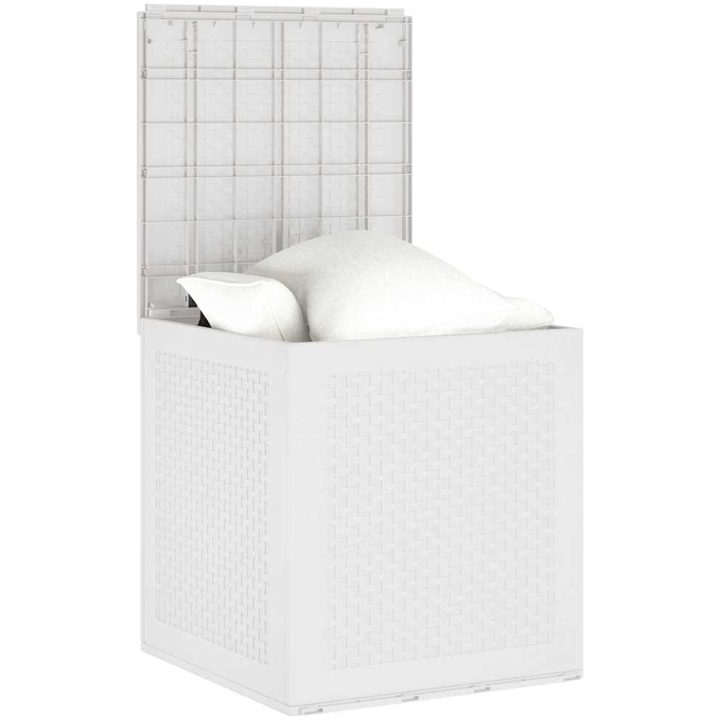 Förvaringslåda för trädgård vit 55x53x57 cm PP vidaXL 55 x 52.5 x 57 cm – bild 3
