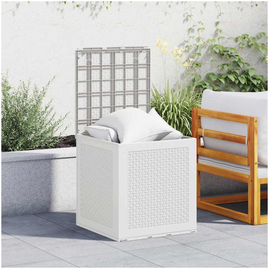 Förvaringslåda för trädgård vit 55x53x57 cm PP vidaXL 55 x 52.5 x 57 cm – bild 4