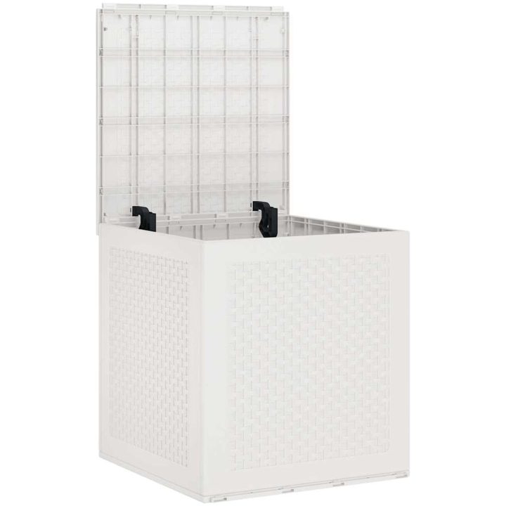 Förvaringslåda för trädgård vit 55x53x57 cm PP vidaXL 55 x 52.5 x 57 cm – bild 5
