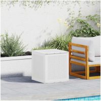 Förvaringslåda för trädgård vit 55x53x57 cm PP vidaXL