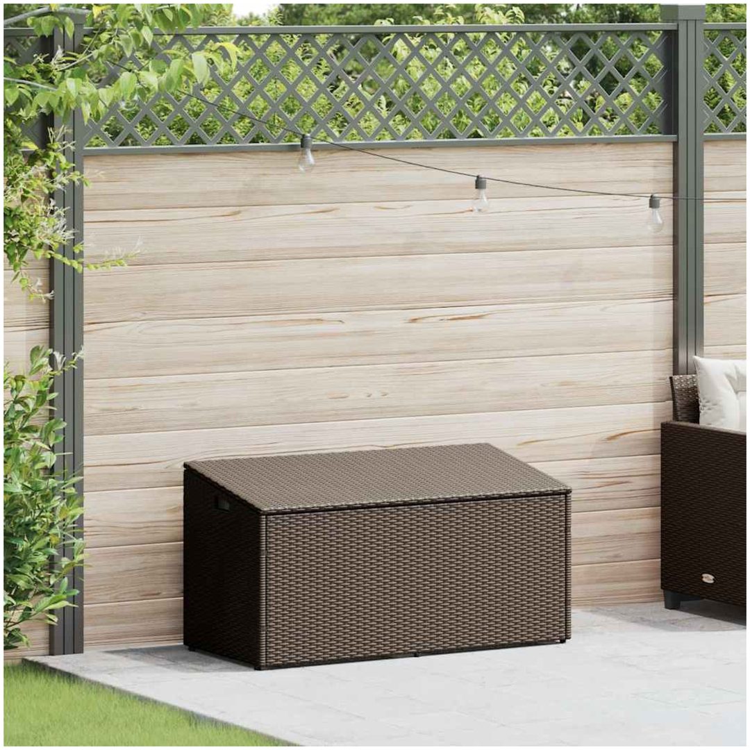 Förvaringslåda för trädgården brun konstrotting vidaXL 110 x 50 x 58 cm – bild 2