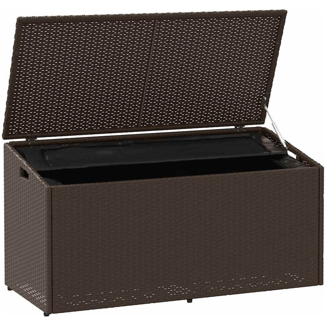 Förvaringslåda för trädgården brun konstrotting vidaXL 110 x 50 x 58 cm – bild 3