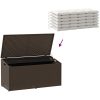 Förvaringslåda för trädgården brun konstrotting vidaXL 110 x 50 x 58 cm – miniatyr 7