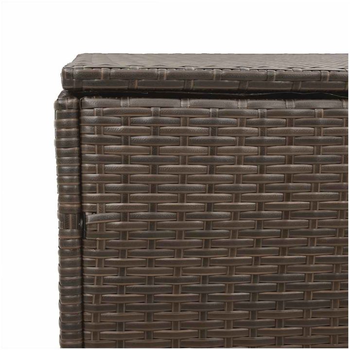 Förvaringslåda för trädgården brun konstrotting vidaXL 110 x 50 x 58 cm – bild 8