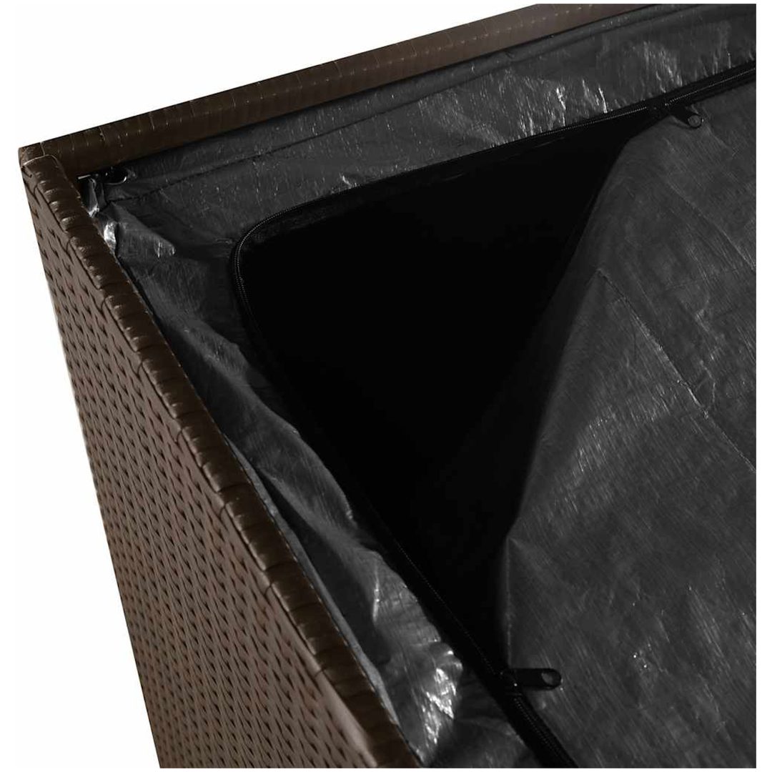Förvaringslåda för trädgården brun konstrotting vidaXL 110 x 50 x 58 cm – bild 10