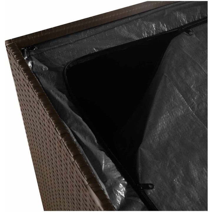 Förvaringslåda för trädgården brun konstrotting vidaXL 110 x 50 x 58 cm – bild 10