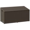 Förvaringslåda för trädgården brun konstrotting vidaXL 110 x 50 x 58 cm – miniatyr 1