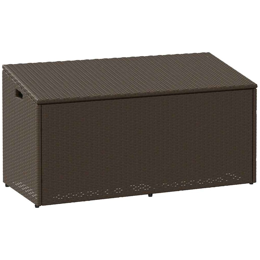 Förvaringslåda för trädgården brun konstrotting vidaXL 110 x 50 x 58 cm