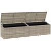 Förvaringslåda för trädgården ljusgrå konstrotting vidaXL 220 x 50 x 58 cm – miniatyr 4
