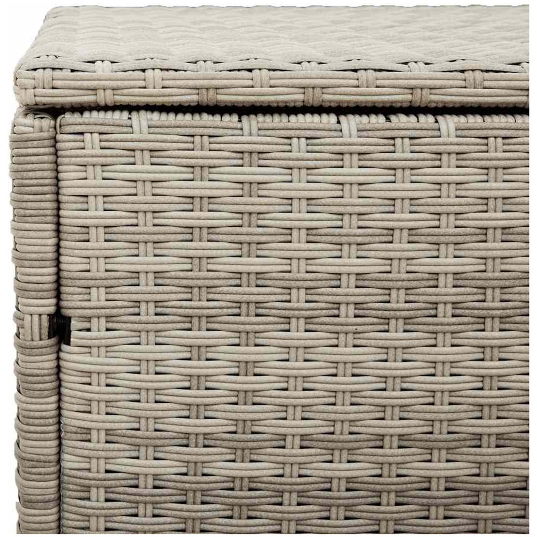 Förvaringslåda för trädgården ljusgrå konstrotting vidaXL 220 x 50 x 58 cm – bild 8