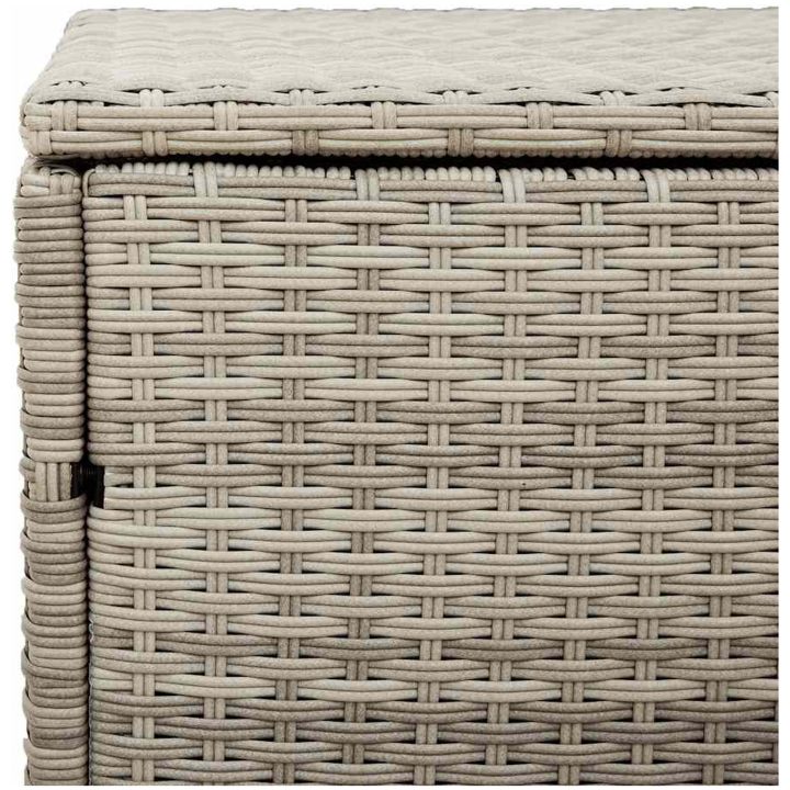 Förvaringslåda för trädgården ljusgrå konstrotting vidaXL 220 x 50 x 58 cm – bild 8