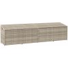 Förvaringslåda för trädgården ljusgrå konstrotting vidaXL 220 x 50 x 58 cm – miniatyr 1