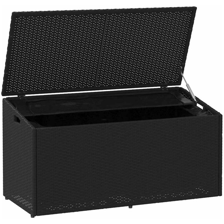 Förvaringslåda för trädgården svart konstrotting vidaXL 110 x 50 x 58 cm – bild 4