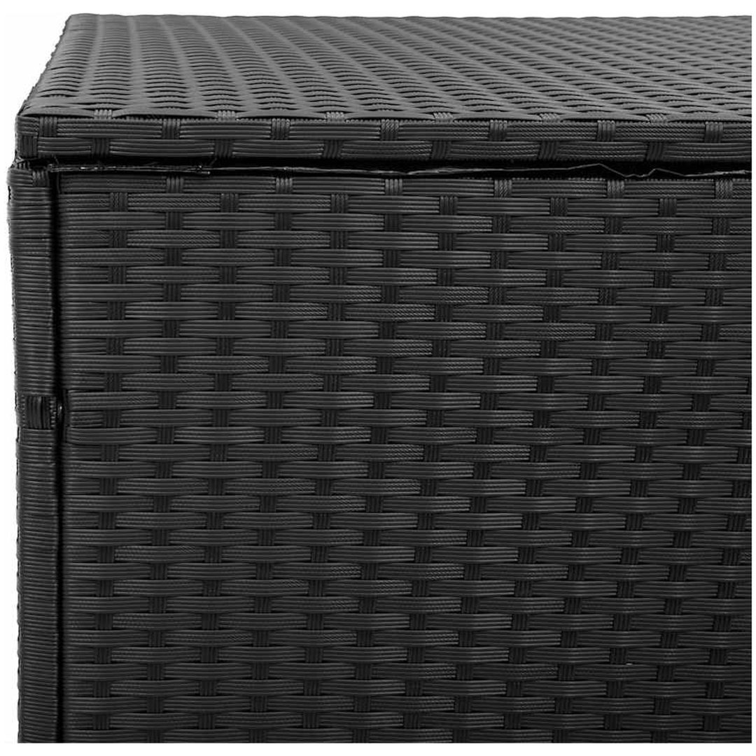 Förvaringslåda för trädgården svart konstrotting vidaXL 110 x 50 x 58 cm – bild 8